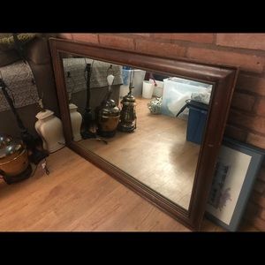 Vintage mirror heavy wood